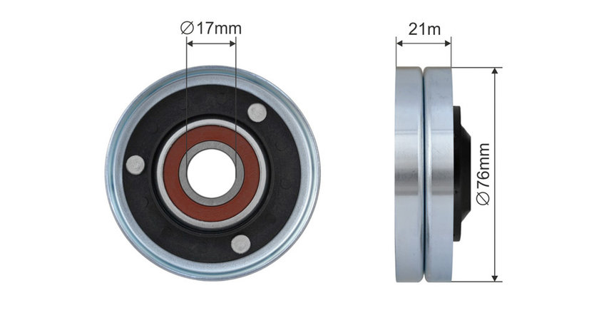 ROLA INTINZATOR CUREA TRANSMISIE, AUDI A5, A6 ALLROAD C6, A6 C6, A8 D3, Q7; VW TOUAREG 4.2 03.06-03.12