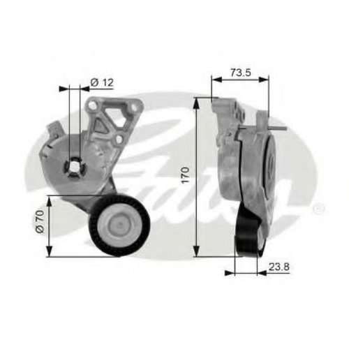 Rola intinzator,curea transmisie AUDI TT (8N3) (1998 - 2006) GATES T38148 piesa NOUA