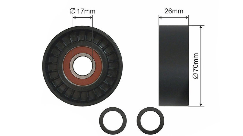 ROLA INTINZATOR CUREA TRANSMISIE, BMW 3 97-13, 5 01-10, 6 02-10, 7 00-08, X3 03-10, X5 99-13, X6 06-14, SSANG YONG ACTYON 06-, KYRON 05-12, REXTON 02-12, RODIUS 02-13