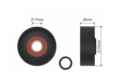 ROLA INTINZATOR CUREA TRANSMISIE, BMW 3 (E36), 3 (E46), 5 (E34), 5 (E39), 5 (E60), 5 (E61), 7 (E38),...