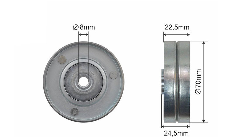 ROLA INTINZATOR CUREA TRANSMISIE, BMW 3 (E36), 3 (E46), 5 (E34), 5 (E39), 7 (E38); OPEL OMEGA B 1.7D/2.0 d/2.5D 09.91-05.04