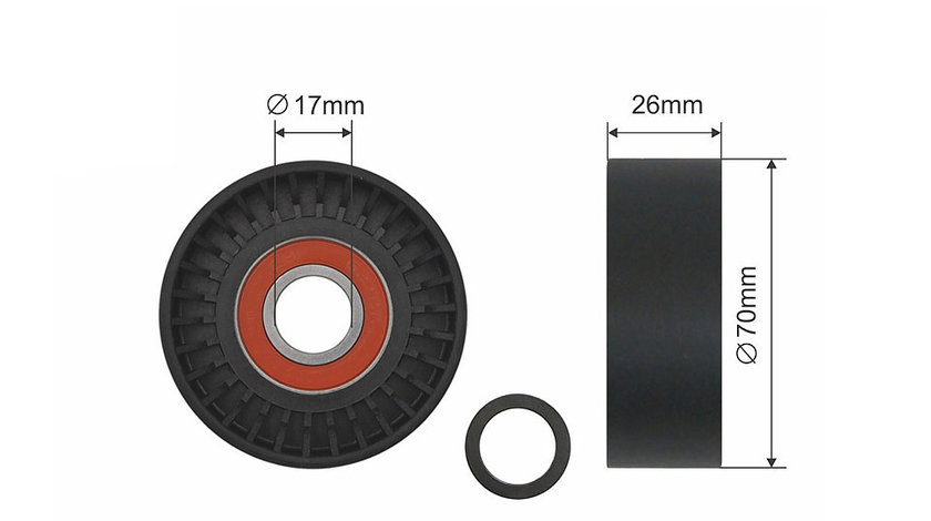 ROLA INTINZATOR CUREA TRANSMISIE, BMW 3 (E46), 5 (E39), 7 (E38), X5 (E53), Z3 (E36), Z4 (E85), Z4 (E86) 1.6-3.2 08.95-02.09