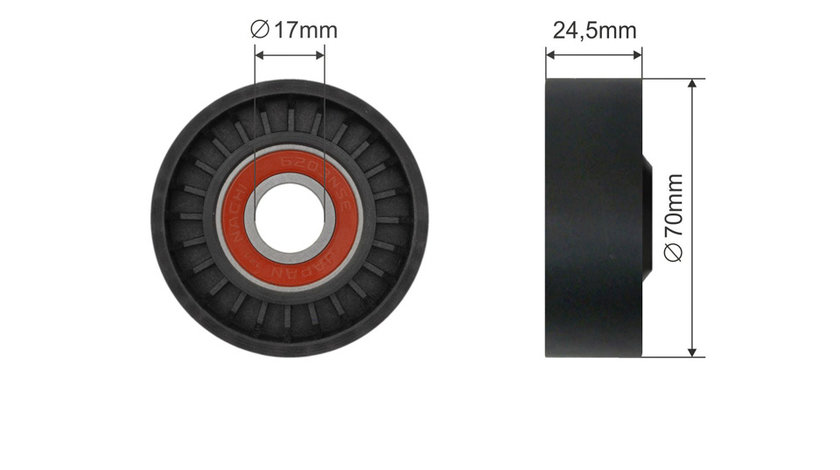 ROLA INTINZATOR CUREA TRANSMISIE, BMW 3 (E46), 5 (E39), 5 (E60), 5 (E61), 7 (E65, E66, E67), X3 (E83), X5 (E53), Z4 (E85) 2.2/2.5/3.0 01.00-12.10