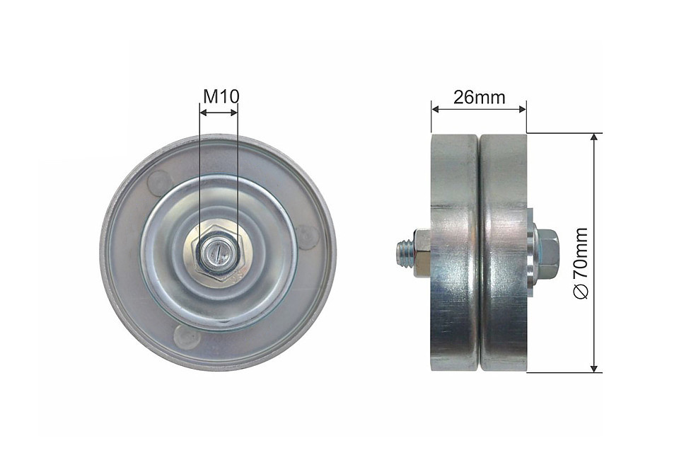 ROLA INTINZATOR CUREA TRANSMISIE, BMW 3 (E46), 5 (E39) 2.0 d 02.98-09.03