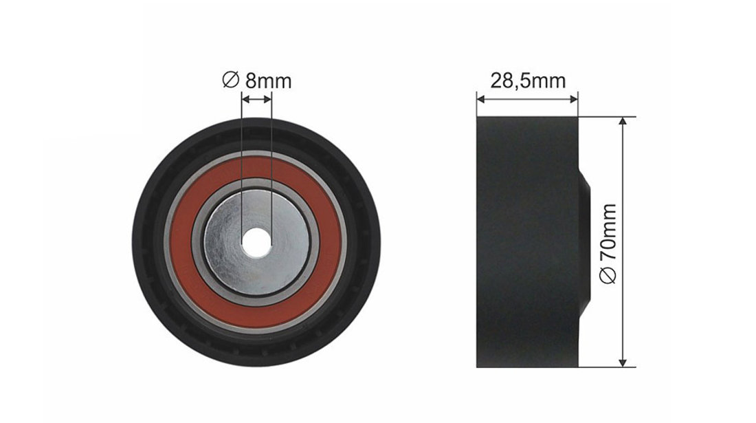 ROLA INTINZATOR CUREA TRANSMISIE, BMW 5 (E34), 5 (E39), 7 (E32), 7 (E38), 8 (E31) 3.0-4.4 04.92-12.03