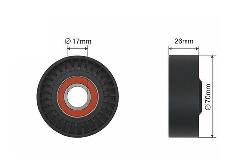 ROLA INTINZATOR CUREA TRANSMISIE, BMW 7 (E65, E66, E67) 3.6/4.4/6.0 07.01-08.08