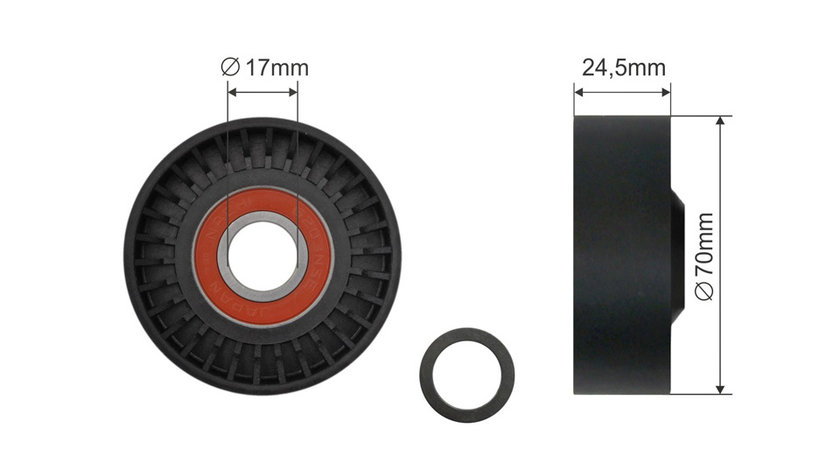 ROLA INTINZATOR CUREA TRANSMISIE, BMW 7 (E65, E66, E67), X5 (E53) 3.6-6.0 07.01-08.08