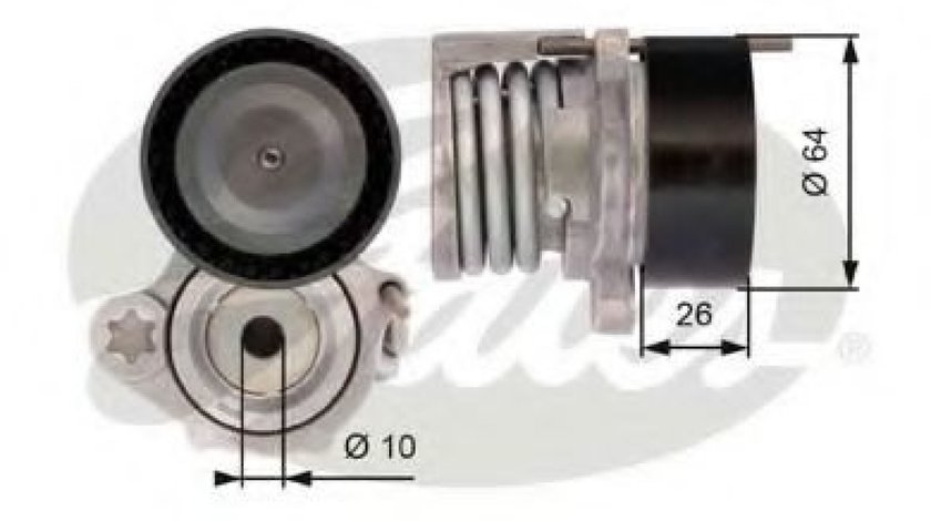 Rola intinzator,curea transmisie BMW Seria 1 (E87) (2003 - 2013) GATES T39016 piesa NOUA