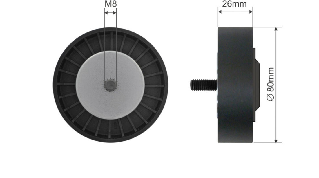 ROLA INTINZATOR CUREA TRANSMISIE, BMW X3 (E83), X5 (E70), X6 (E71, E72) 3.0 d 12.06-07.14