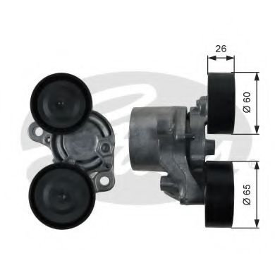 Rola intinzator,curea transmisie BMW X6 (E71, E72) (2008 - 2014) GATES T39199 piesa NOUA