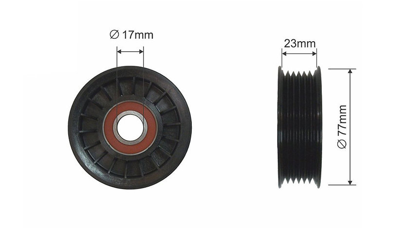 ROLA INTINZATOR CUREA TRANSMISIE, BUICK PARK AVENUE, CADILLAC CTS, CHEVROLET BERETTA, CAMARO, CAVALIER, EQUINOX, IMPALA, DODGE NITRO, FORD USA MUSTANG, WINDSTAR, JEEP CHEROKEE 2.8-5.7 01.88-12.12