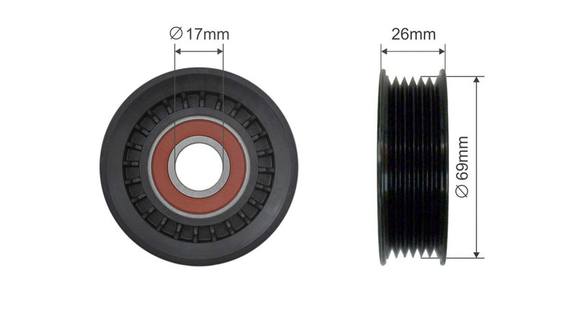 ROLA INTINZATOR CUREA TRANSMISIE, CADILLAC CTS, ESCALADE, CHEVROLET ASTRO, BLAZER S10, C1500, CAMARO, CORVETTE, SUBURBAN, FORD USA EXPLORER, ISUZU TROOPER III 3.5-6.0H 01.94-12.13