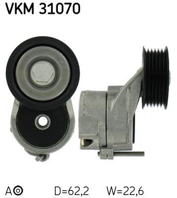 Rola intinzator,curea transmisie centru dreapta (VKM31070 SKF) AUDI,SKODA,VW