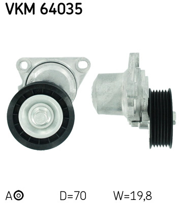 Rola intinzator,curea transmisie centru (VKM64035 SKF) FORD,MAZDA