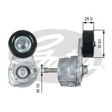 Rola intinzator,curea transmisie CHEVROLET AVEO Hatchback (T250, T255) (2007 - 2016) GATES T39160 pi...