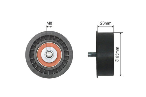 ROLA INTINZATOR CUREA TRANSMISIE, CHEVROLET CORSA, LACETTI, NUBIRA; OPEL ASTRA F, ASTRA F CLASSIC, A...