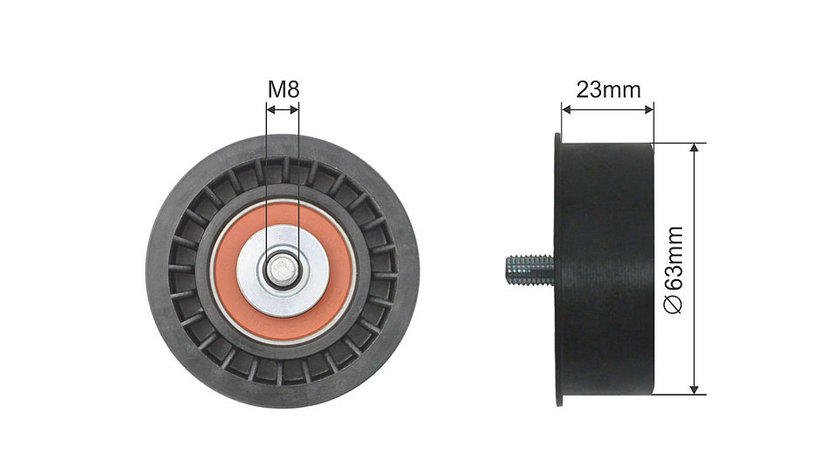 ROLA INTINZATOR CUREA TRANSMISIE, CHEVROLET CORSA, LACETTI, NUBIRA; OPEL ASTRA F, ASTRA F CLASSIC, ASTRA G, ASTRA G CLASSIC, ASTRA G CLASSIC CARAVAN, ASTRA H, ASTRA H GTC, COMBO 1.4-1.8 03.93-