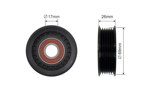 ROLA INTINZATOR CUREA TRANSMISIE, CHEVROLET CAPTIVA, CRUZE, ORLANDO; OPEL ANTARA A 2.0 d/2.2D 08.10-