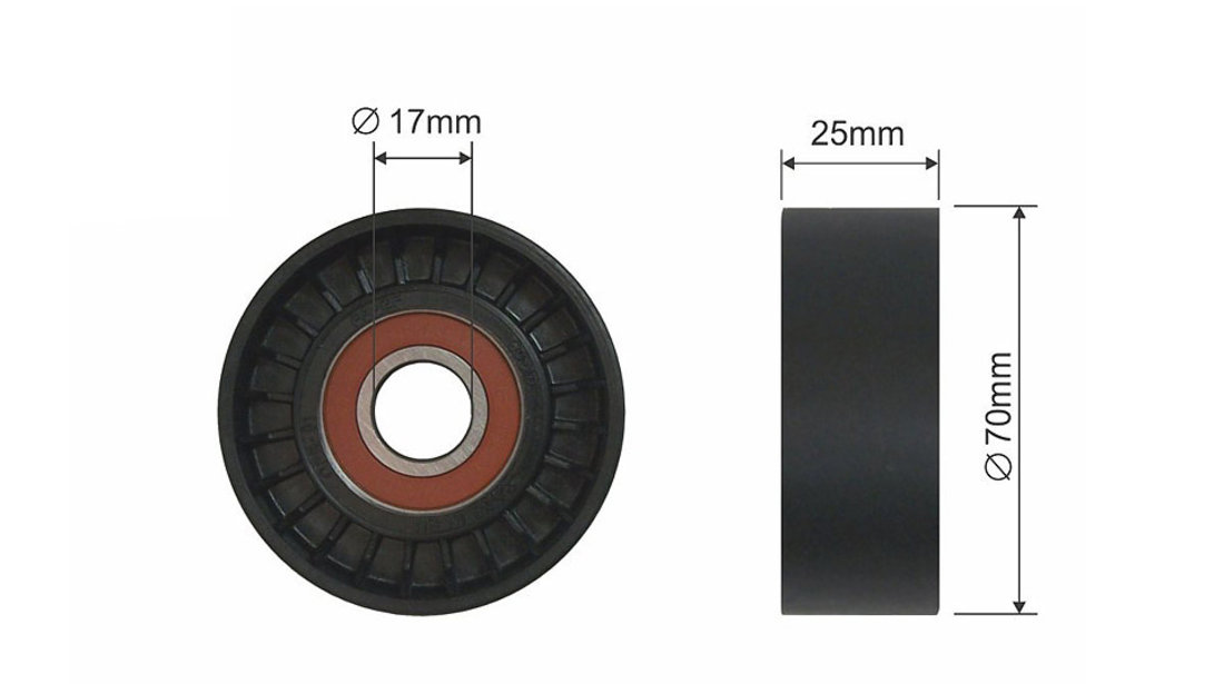 ROLA INTINZATOR CUREA TRANSMISIE, CITROEN BERLINGO, XANTIA, XSARA, ZX; PEUGEOT 306, 406, PARTNERSPACE 1.8 06.95-10.04