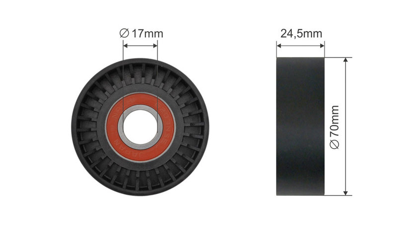 ROLA INTINZATOR CUREA TRANSMISIE, CITROEN BERLINGO, C5 I, C5 II, C8, EVASION, JUMPER, JUMPY, XANTIA, XSARA, XSARA PICASSO, FIAT DUCATO, SCUDO, ULYSSE, LANCIA PHEDRA, ZETA 2.0 d/2.2D 06.98-