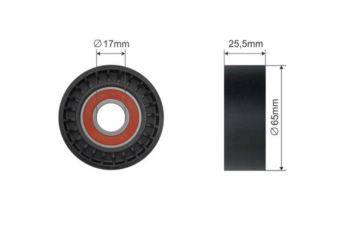 ROLA INTINZATOR CUREA TRANSMISIE, CITROEN C4 1.4,1.6 2004-,PEUGEOT 207 1.4,1.6 2006-,307 1.4,1.6 200...