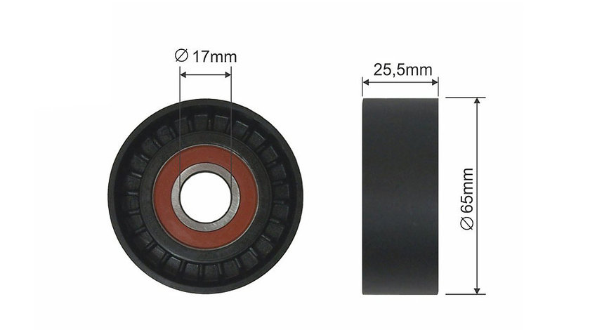 ROLA INTINZATOR CUREA TRANSMISIE, CITROEN C4, C4 I; PEUGEOT 206, 307, 307 CC 2.0 07.03-`