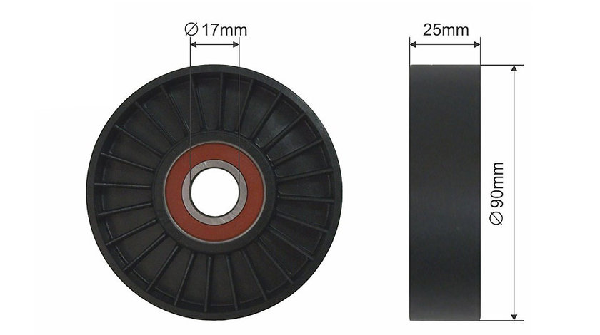 ROLA INTINZATOR CUREA TRANSMISIE, CITROEN EVASION, XANTIA, XM, XSARA, ZX; FIAT ULYSSE; LANCIA ZETA; PEUGEOT 306, 405 II, 406, 605, 806, EXPERT, PARTNER 1.6/1.8/2.0 03.91-03.05