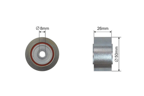 ROLA INTINZATOR CUREA TRANSMISIE, CITROEN JUMPER, FIAT DUCATO, PEUGEOT BOXER 2.0 d/2.2D 07.01-