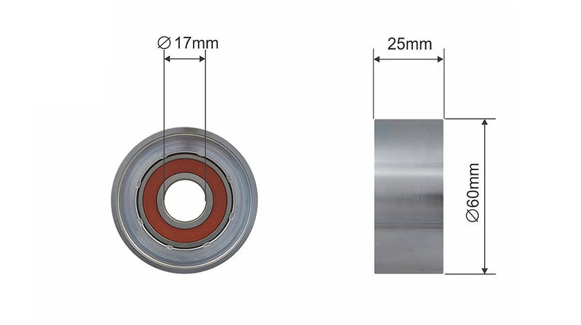 ROLA INTINZATOR CUREA TRANSMISIE, DACIA DOKKER, DOKKER EXPRESS/MINIVAN, DUSTER, DUSTER/SUV, LODGY, LOGAN, LOGAN EXPRESS, LOGAN MCV, SANDERO; RENAULT CLIO II 1.4-1.6LPG 09.04-