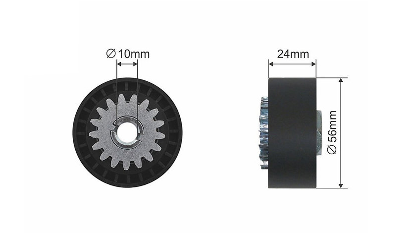 ROLA INTINZATOR CUREA TRANSMISIE, DACIA LOGAN, LOGAN II, LOGAN MCV II, SANDERO, SANDERO II, NISSAN KUBISTAR, RENAULT CLIO II, KANGOO, KANGOO EXPRESS, LOGAN/STEPWAY II, THALIA I 1.2/1.2LPG 05.96-