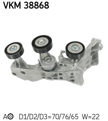 Rola intinzator,curea transmisie dreapta (VKM38868 SKF) MERCEDES-BENZ
