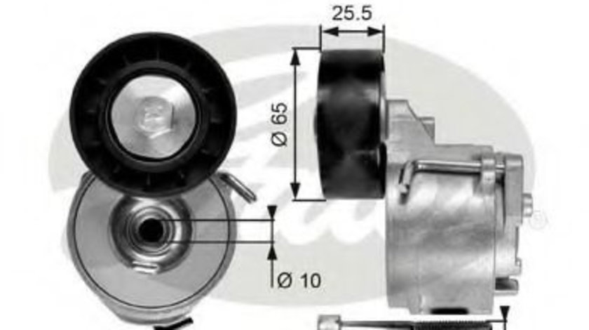 Rola intinzator,curea transmisie FIAT 500L (199) (2012 - 2016) GATES T39017 piesa NOUA