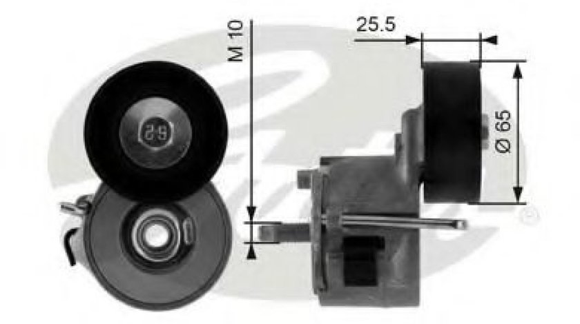 Rola intinzator,curea transmisie FIAT ALBEA (172) (2007 - 2016) GATES T39014 piesa NOUA