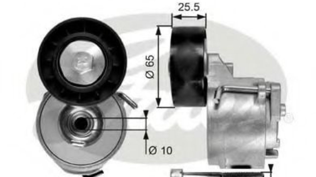 Rola intinzator,curea transmisie FIAT BRAVO Van (198) (2008 - 2016) GATES T39017 piesa NOUA