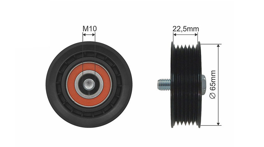 ROLA INTINZATOR CUREA TRANSMISIE, FIAT CROMA, GRANDE PUNTO, IDEA, SEDICI, OPEL ASTRA H, ASTRA H GTC, SIGNUM, VECTRA C, VECTRA C GTS, ZAFIRA B, SAAB 9-3 1.6 d/1.9/2.0 d 04.04-