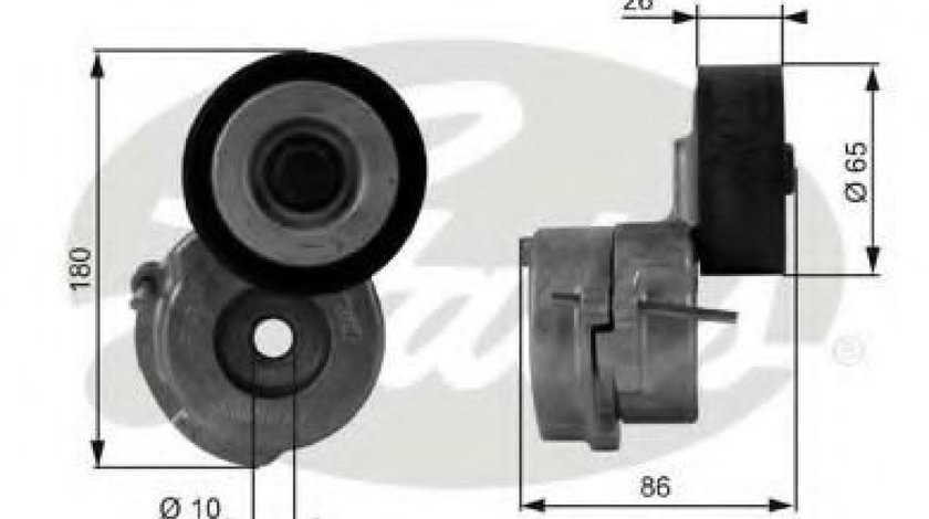 Rola intinzator,curea transmisie FIAT LINEA (323) (2007 - 2016) GATES T38440 piesa NOUA