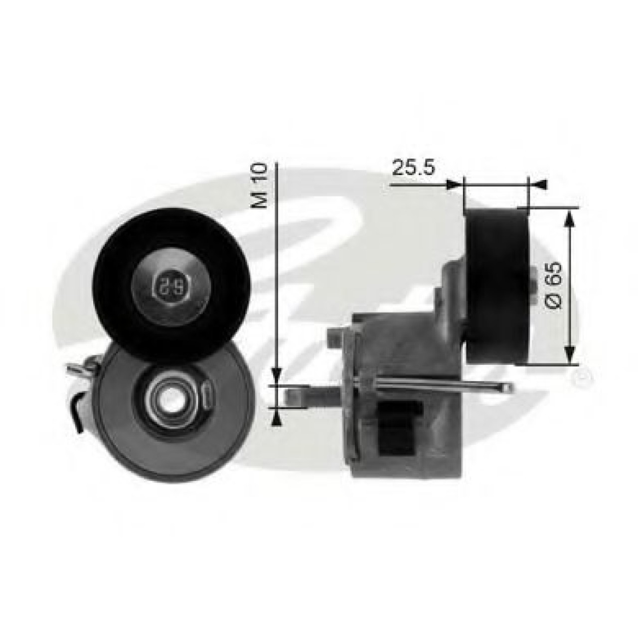 Rola intinzator,curea transmisie FIAT PANDA (312) (2012 - 2016) GATES T39014 piesa NOUA