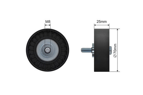 ROLA INTINZATOR CUREA TRANSMISIE, FORD C-MAX II, FIESTA VI, FOCUS III, GALAXY II, GALAXY III, GALAXY...