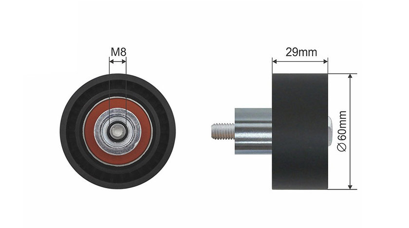 ROLA INTINZATOR CUREA TRANSMISIE, FORD COUGAR, FOCUS, MAVERICK, MONDEO II, TOURNEO CONNECT, TRANSIT CONNECT; MAZDA TRIBUTE 1.6/1.8/2.0 08.96-