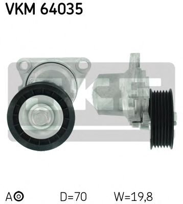 Rola intinzator,curea transmisie FORD FIESTA V (JH, JD) (2001 - 2010) SKF VKM 64035 piesa NOUA