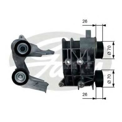 Rola intinzator,curea transmisie FORD FIESTA V (JH, JD) (2001 - 2010) GATES T36107 piesa NOUA
