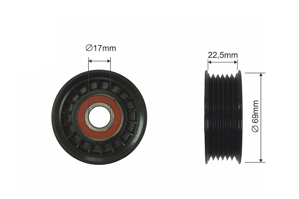 ROLA INTINZATOR CUREA TRANSMISIE, FORD FOCUS 1.4/1.6 10.98-11.04