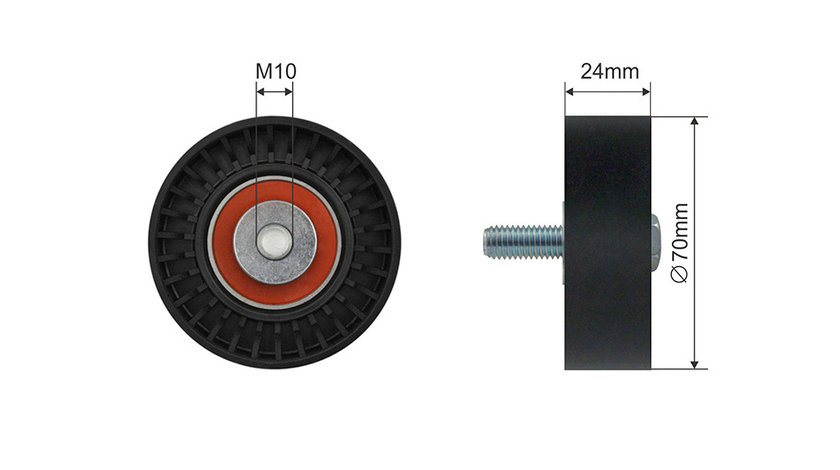 ROLA INTINZATOR CUREA TRANSMISIE, FORD FOCUS I, MAVERICK, MONDEO II, TRANSIT CONNECT; MAZDA TRIBUTE 1.6-2.0 08.96-