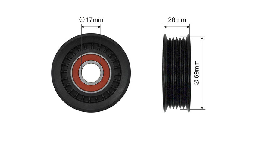 ROLA INTINZATOR CUREA TRANSMISIE, FORD GALAXY II, GALAXY MK II, MONDEO III, MONDEO IV, S-MAX, TRANSIT 1.8-2.3LPG 10.00-06.15