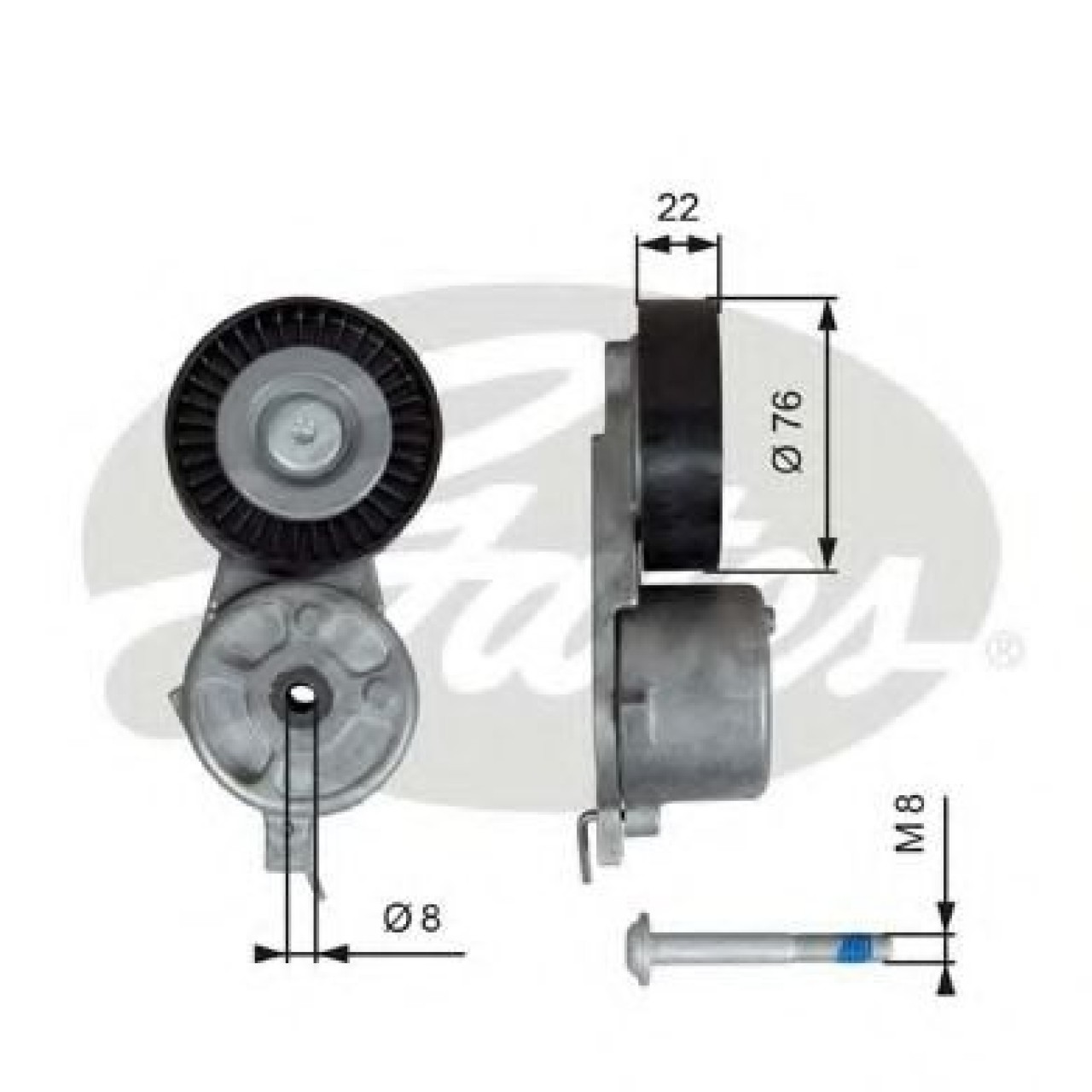Rola intinzator,curea transmisie FORD S-MAX (WA6) (2006 - 2016) GATES T39141 piesa NOUA