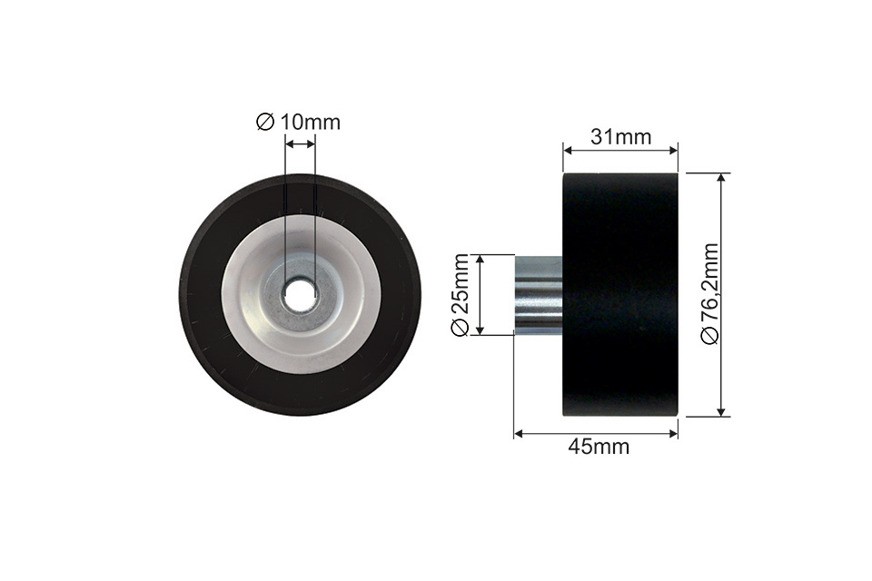 ROLA INTINZATOR CUREA TRANSMISIE, FORD TRANSIT 2.4D/3.2D 04.06-08.14