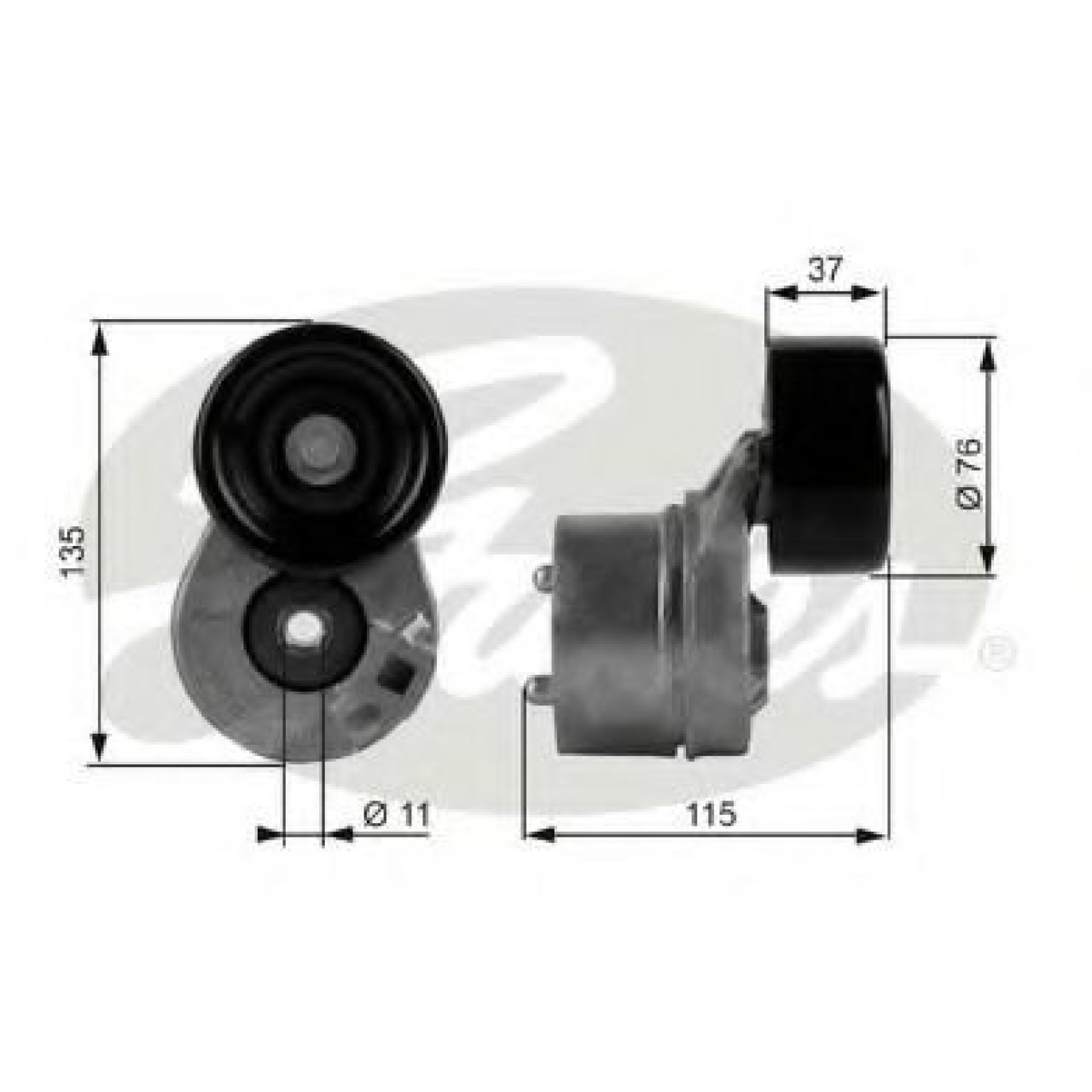 Rola intinzator,curea transmisie FORD TRANSIT bus (FD, FB, FS, FZ, FC) (2000 - 2006) GATES T38431 piesa NOUA