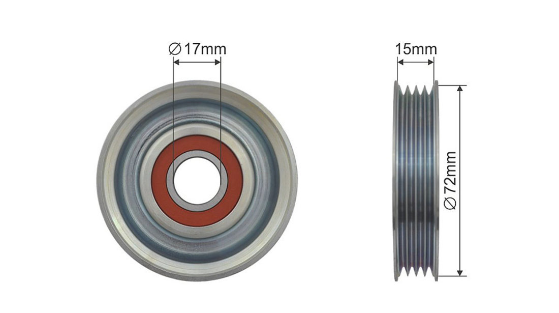 ROLA INTINZATOR CUREA TRANSMISIE, HONDA ACCORD 02-08, CIVIC 95-01, CR-V 97-01, HR-V 98-05, INTEGRA 93-00, LOGO 96-01