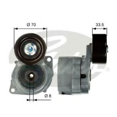Rola intinzator,curea transmisie HONDA ACCORD VII (CL) (2003 - 2008) GATES T39102 piesa NOUA