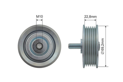 ROLA INTINZATOR CUREA TRANSMISIE, HYUNDAI GRAND SANTA F, IX35, SANTA F II, SANTA F III; KIA CARNIVAL...